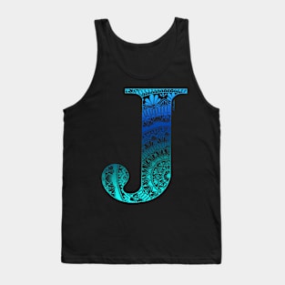 Mandala Letter Capital J Tank Top